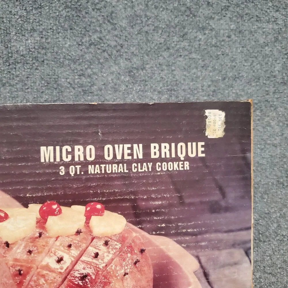 Vintage Nordic Ware Micro Oven Brique 3 Qt Natural Clay Cooker USA New Open Box